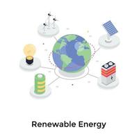 concepts d'énergie renouvelable vecteur