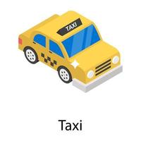 concepts de taxi à la mode vecteur