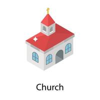 concepts d'église à la mode vecteur