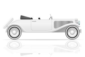 ancienne illustration vectorielle de voiture rétro vecteur