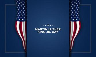 Martin Luther King jr. fond de jour. bannière, affiche, carte de voeux. vecteur