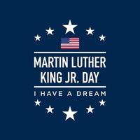 Martin Luther King jr. fond de jour. illustration vectorielle. vecteur