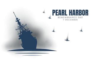 fond du jour du souvenir de Pearl Harbor. vecteur