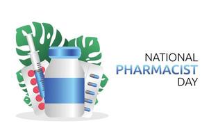 illustration vectorielle de la journée nationale du pharmacien. vecteur