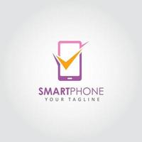 vecteur de conception de logo de smartphone. adapté au logo de votre entreprise
