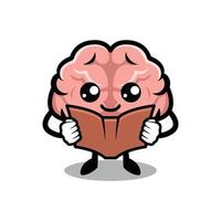 mascotte de cerveau mignon vecteur