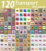 transport plat icônes vector illustration