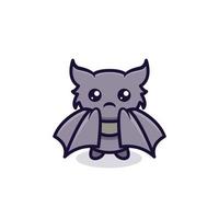 mascotte de chauve-souris mignonne vecteur