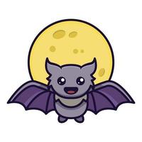 mascotte de chauve-souris mignonne vecteur