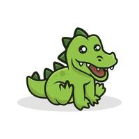 mascotte de crocodile mignon vecteur