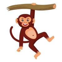 mascotte d'illustration de singe vecteur