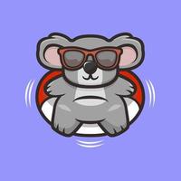 illustration vectorielle de mignon koala mascotte vecteur