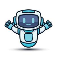 mascotte de robot mignon vecteur