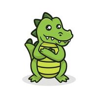 mascotte de crocodile mignon vecteur