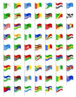 drapeaux des pays d&#39;Afrique vector illustration