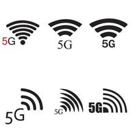 Conception plate de vecteur d'icône 5g