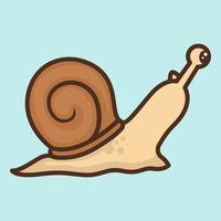 mascotte d'illustration d'escargot vecteur