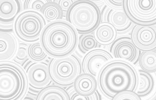 conception abstraite de motifs de cercles blancs et gris. arrière-plan décoratif du modèle d'œuvres d'art qui se chevauchent. vecteur d'illustration