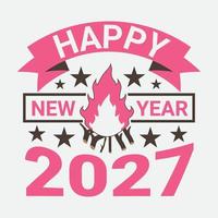 conception de t-shirt bonne année 2027 vecteur