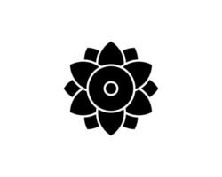 icône de fleur dans un style branché plat isolé sur fond blanc. symbole de printemps pour la conception, le logo, l'application, l'interface utilisateur de votre site Web. illustration vectorielle, eps10 vecteur