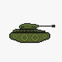 pixel art de char militaire vecteur