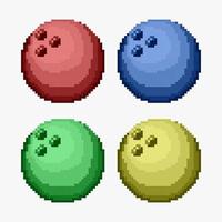 boule de bowling pixel art vecteur