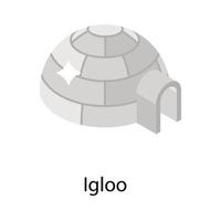 concepts d'igloo à la mode vecteur