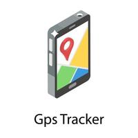 concepts de traqueur gps vecteur