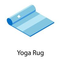 concepts de tapis de yoga vecteur