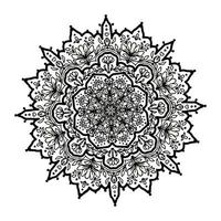 mandala fond cercle dessiné à la main dekor vecteur