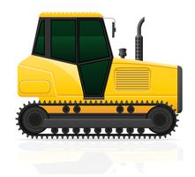 illustration de vecteur de tracteur chenille isolé sur fond blanc