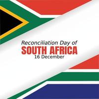 jour de la réconciliation de l'afrique du sud illustration vectorielle illustration vectorielle. approprié pour l'affiche et la bannière de carte de voeux vecteur
