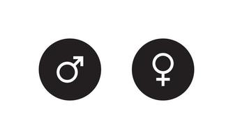 symbole de signe d'icône mâle et femelle. illustration vectorielle vecteur