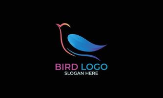 logo d'oiseau. création de logo d'oiseau de vecteur. vecteur