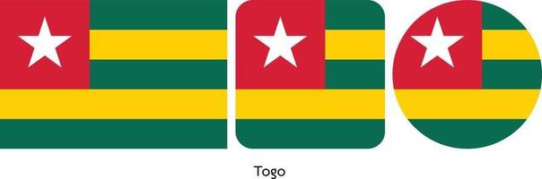 drapeau du Togo, illustration vectorielle vecteur