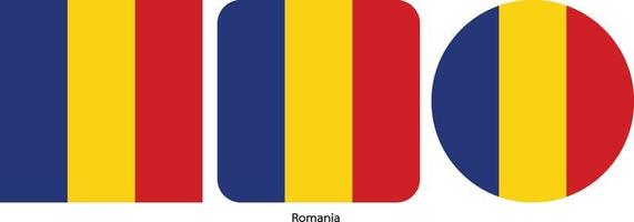 drapeau de la roumanie, illustration vectorielle vecteur