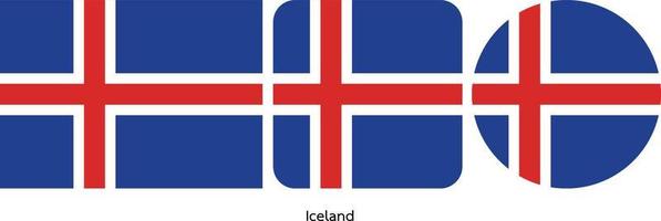 drapeau de l'islande, illustration vectorielle vecteur