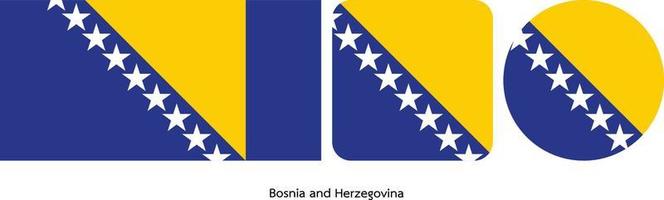 drapeau de la bosnie-herzégovine, illustration vectorielle vecteur