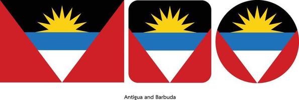 drapeau antigua barbuda, illustration vectorielle vecteur