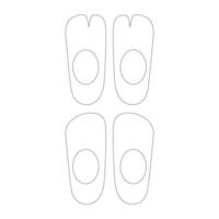Modèle caché nos chaussettes de non-présentation illustration vectorielle croquis plat contours de conception vecteur