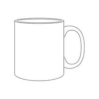 modèle mug vector illustration design plat collection de modèles de contour