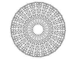 mandala art noir et blanc, coloriage, décoration, vecteur