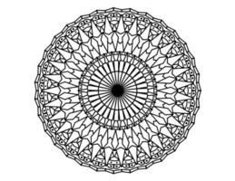 mandala art noir et blanc, coloriage, décoration, vecteur