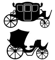 transport pour le transport de personnes contour noir silhouette illustration vectorielle