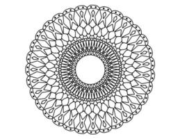 mandala art noir et blanc, coloriage, décoration, vecteur