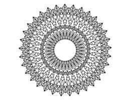 mandala art noir et blanc, coloriage, décoration, vecteur