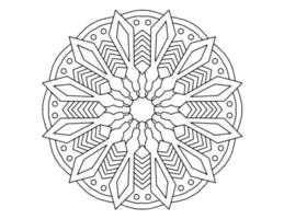 mandala art noir et blanc, coloriage, décoration, vecteur