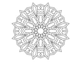 mandala art noir et blanc, coloriage, décoration, vecteur