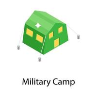 concepts de camp militaire vecteur