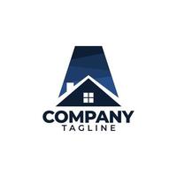 logo maison pour société immobilière vecteur